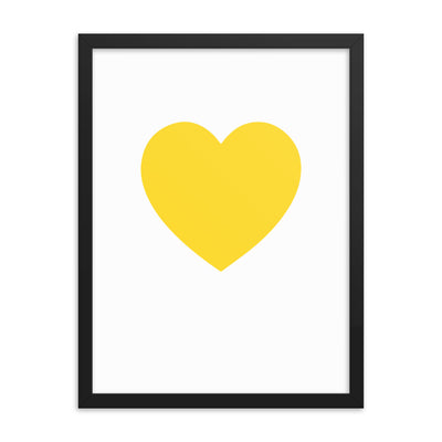 YELLOW HEART Framed