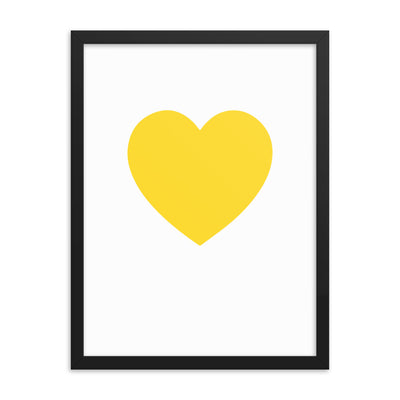 YELLOW HEART Framed