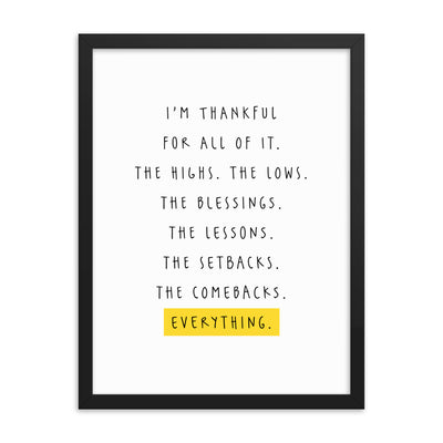 I'M THANKFUL Framed