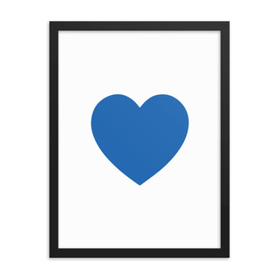 BLUE HEART Framed