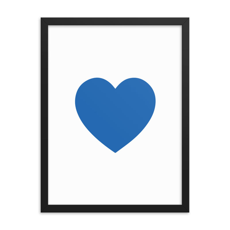 BLUE HEART Framed