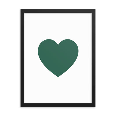 GREEN HEART Framed