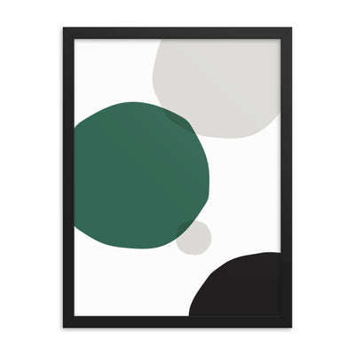 GREEN CIRCLES Framed