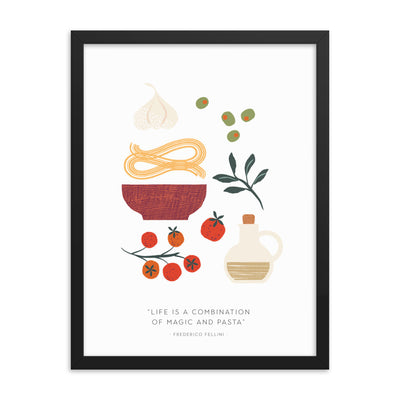 LIFE IS PASTA Framed