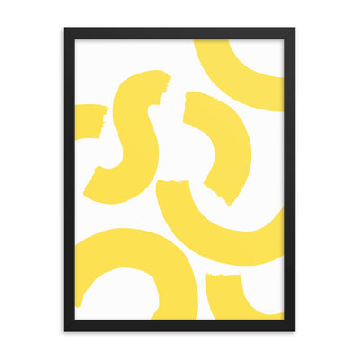 YELLOW SQUIGGLE Framed