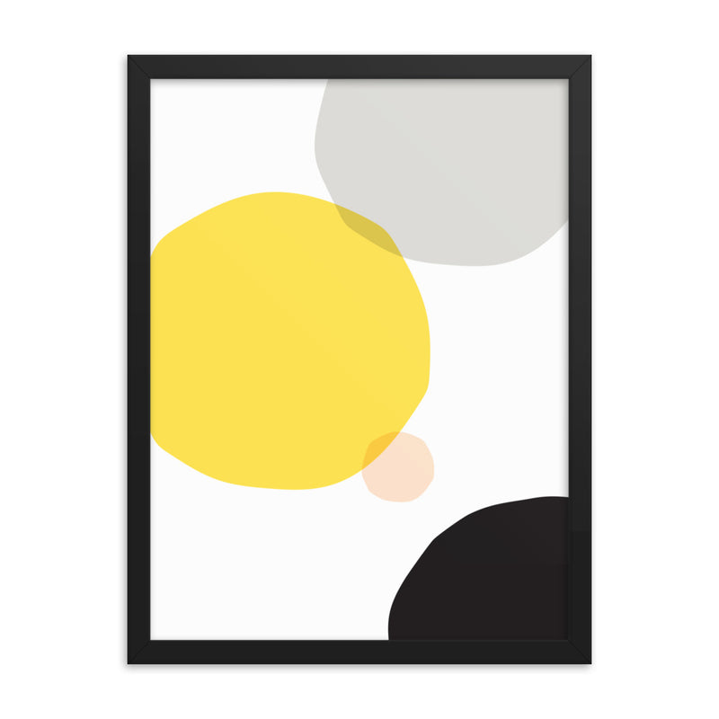 YELLOW CIRCLES Framed