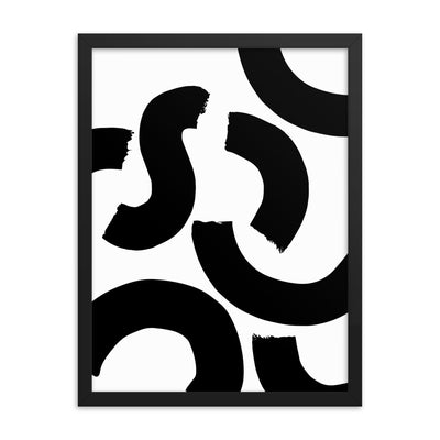 BLACK SQUIGGLE Framed