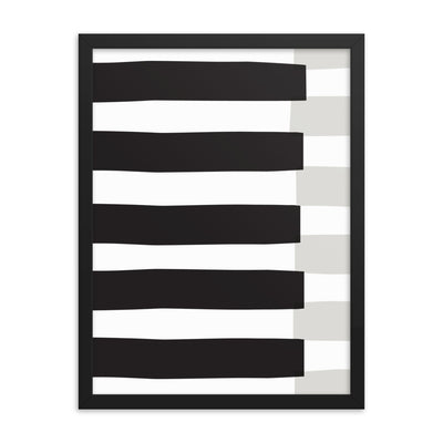 BLACK STRIPE Framed