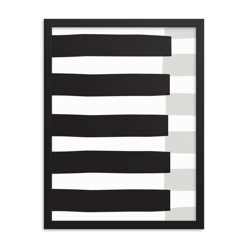 BLACK STRIPE Framed