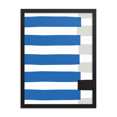 BLUE STRIPE Framed