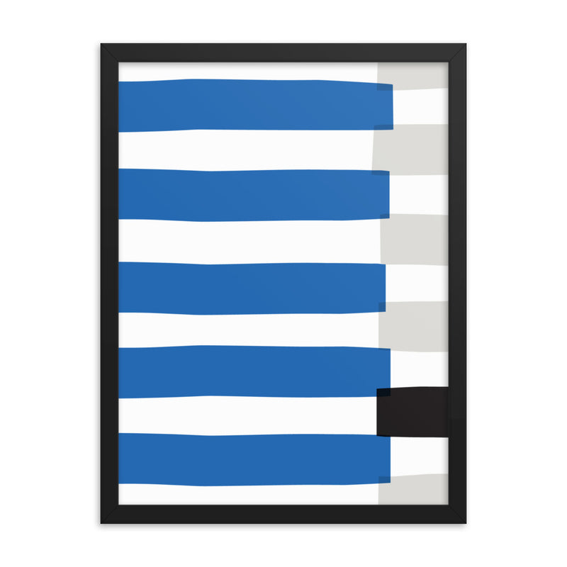 BLUE STRIPE Framed