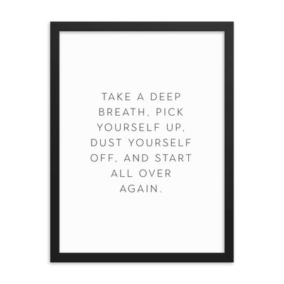 START OVER Framed