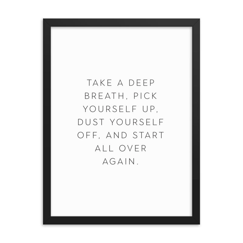 START OVER Framed
