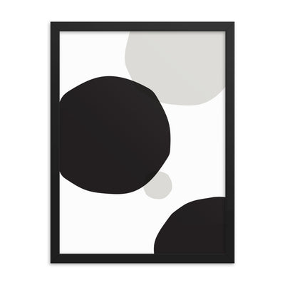 BLACK CIRCLES Framed