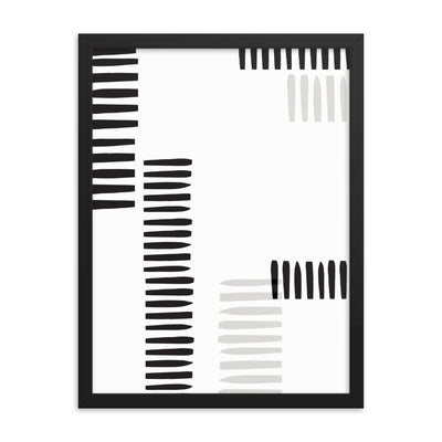 BLACK STRIPES Framed