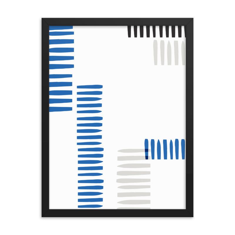 BLUE STRIPES Framed
