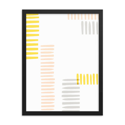 YELLOW STRIPES Framed