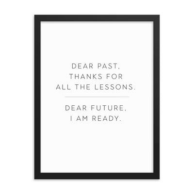 LESSONS Framed