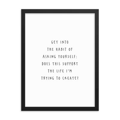 ASK YOURSELF Framed