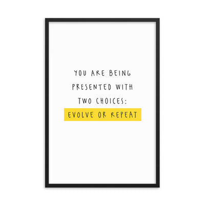 TWO CHOICES Framed