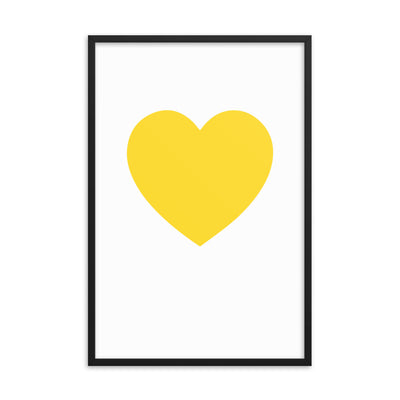 YELLOW HEART Framed