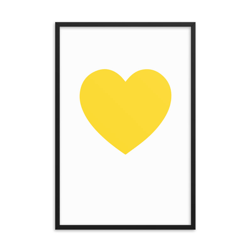 YELLOW HEART Framed