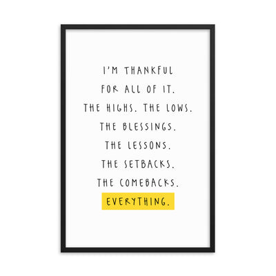 I'M THANKFUL Framed