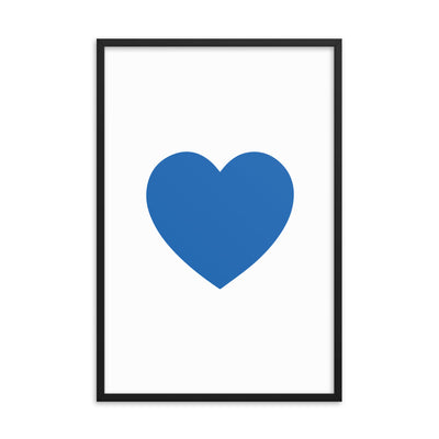 BLUE HEART Framed