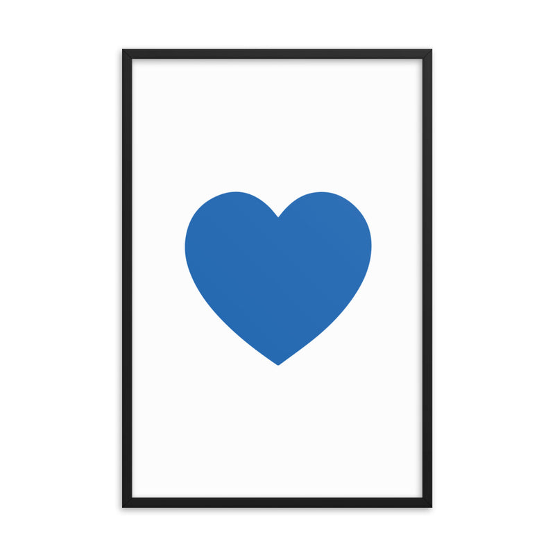 BLUE HEART Framed