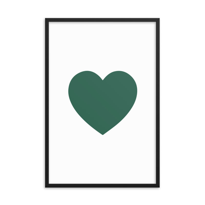 GREEN HEART Framed