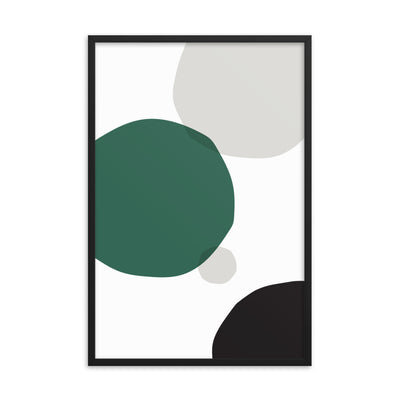 GREEN CIRCLES Framed