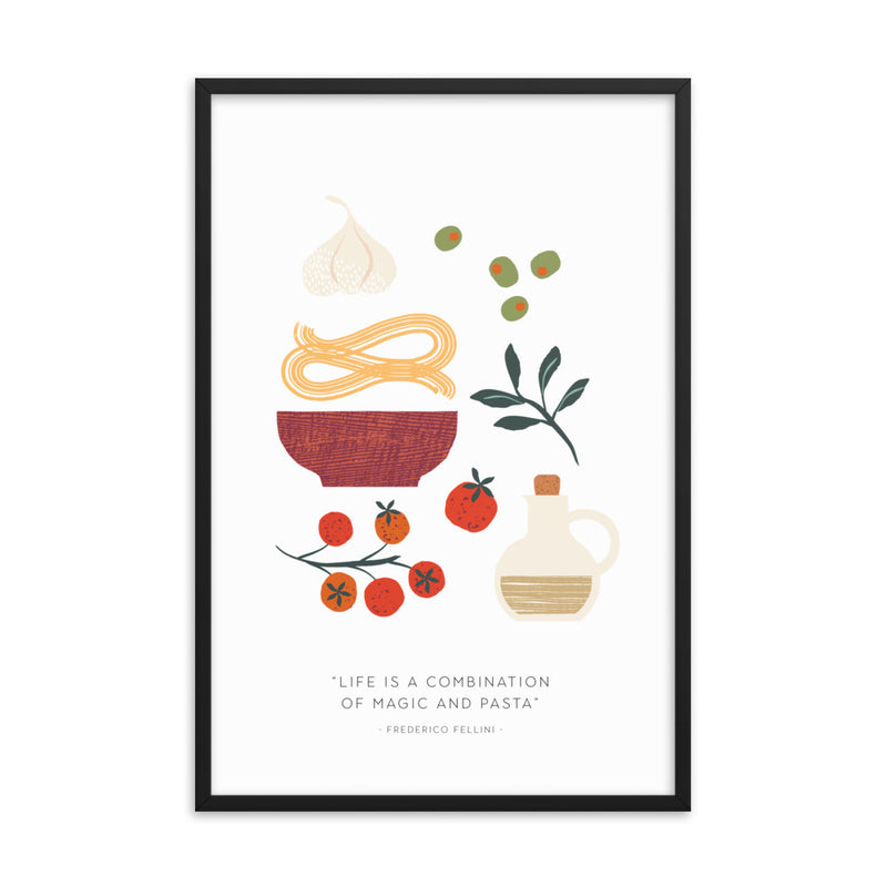 LIFE IS PASTA Framed
