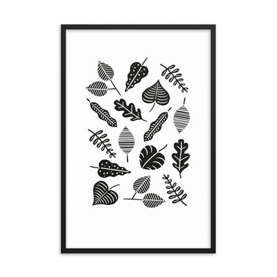 BLACK LEAVES Framed