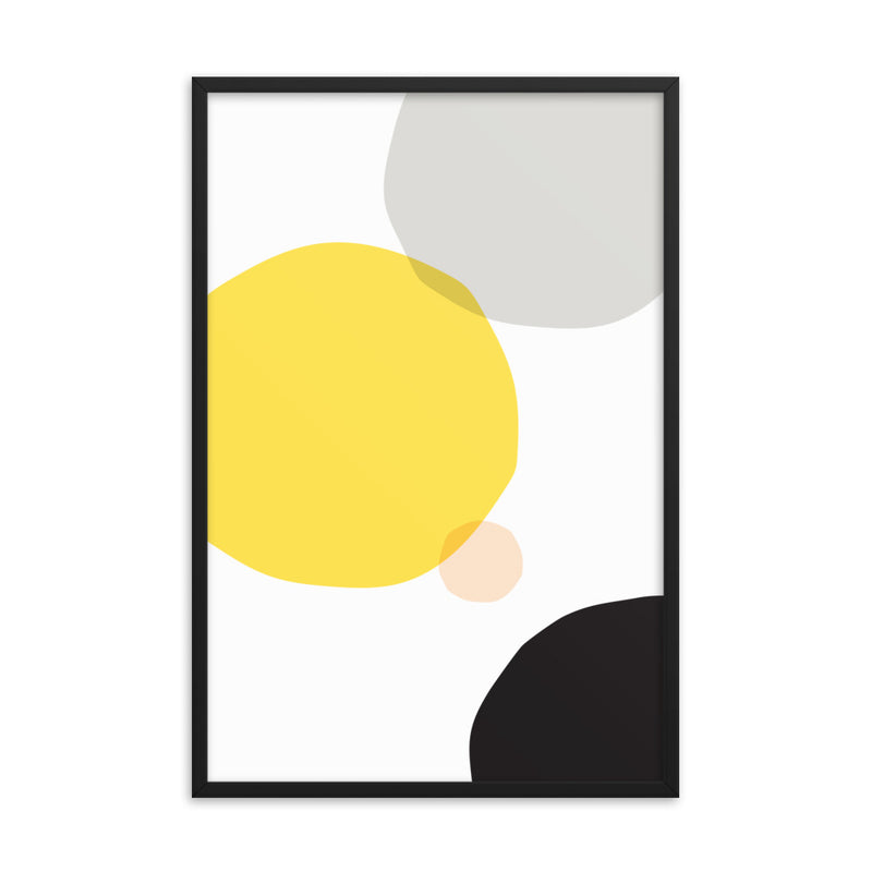 YELLOW CIRCLES Framed