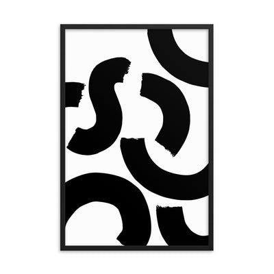 BLACK SQUIGGLE Framed
