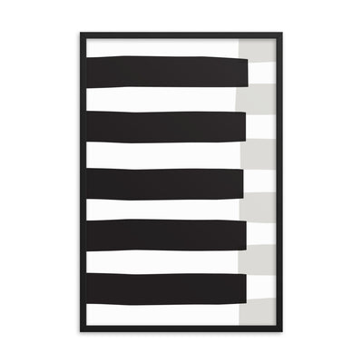 BLACK STRIPE Framed
