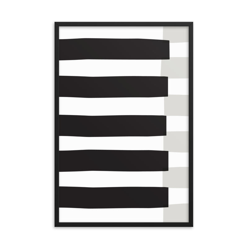 BLACK STRIPE Framed