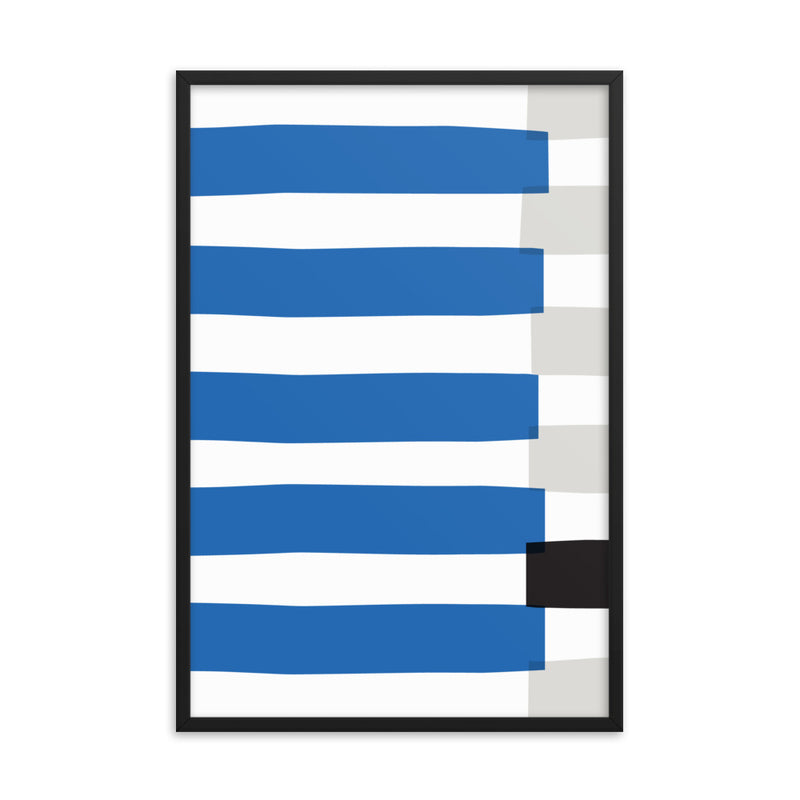BLUE STRIPE Framed