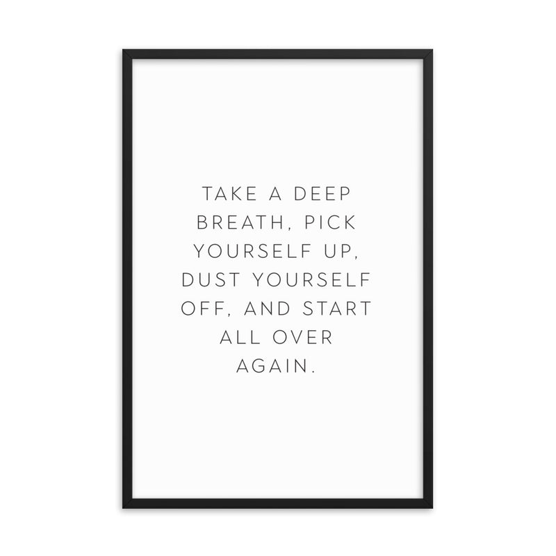 START OVER Framed