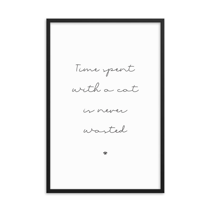 TIME WITH CATS Framed