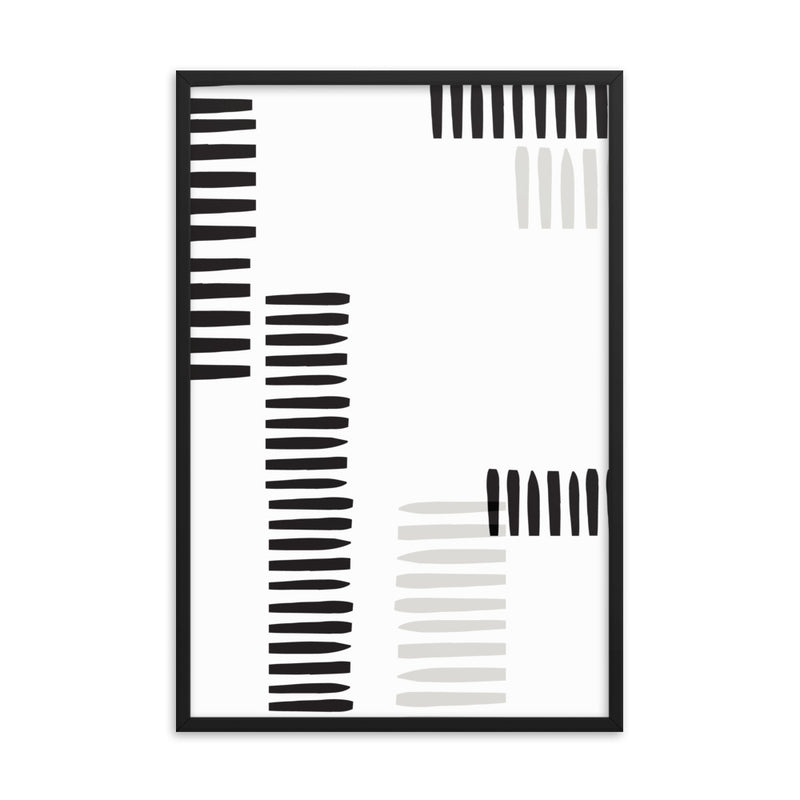 BLACK STRIPES Framed