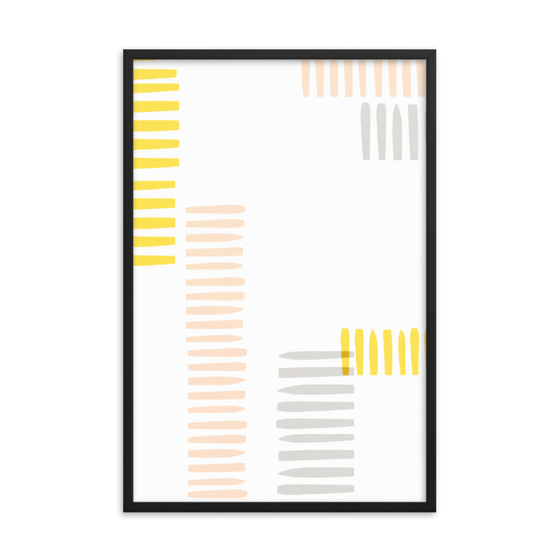 YELLOW STRIPES Framed