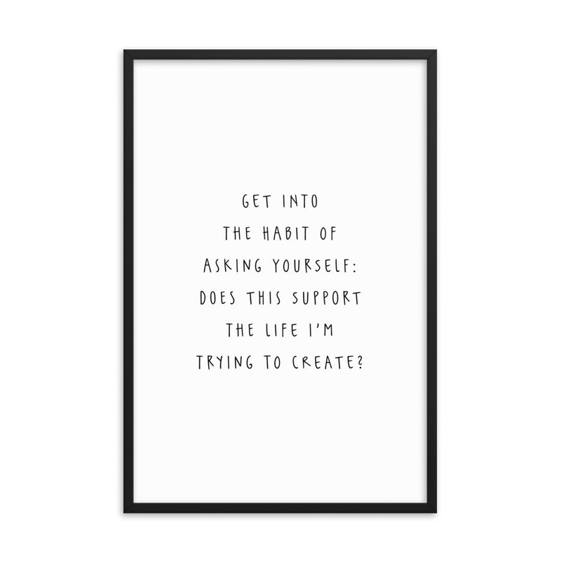 ASK YOURSELF Framed