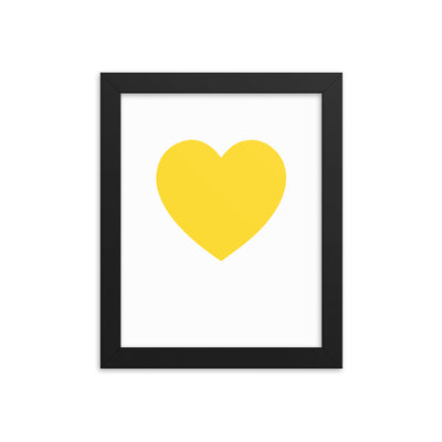 YELLOW HEART Framed