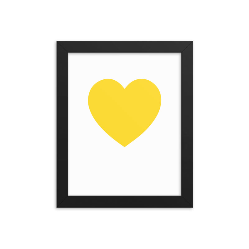 YELLOW HEART Framed