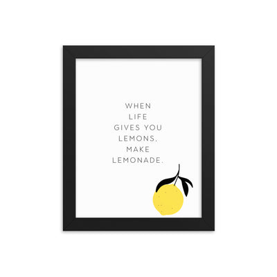 Make Lemonade Framed