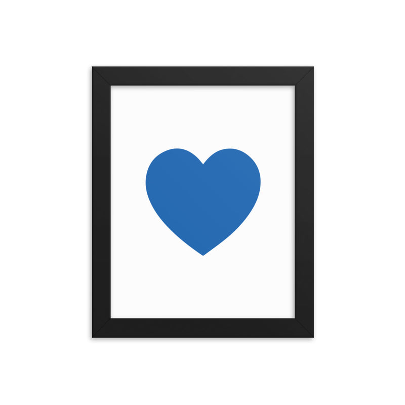 BLUE HEART Framed