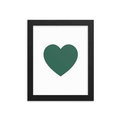 GREEN HEART Framed