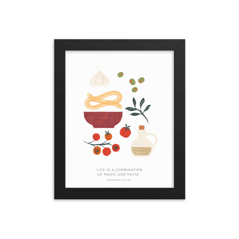LIFE IS PASTA Framed