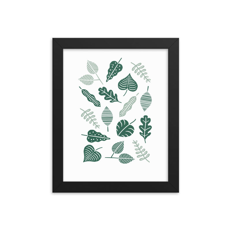 GREEN LEAVES Framed
